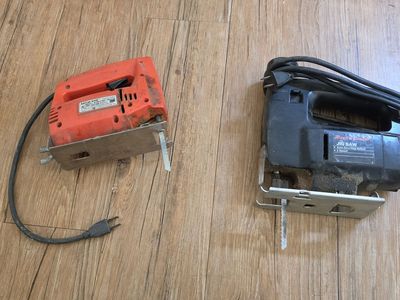 Used Jig Saws - Black & Decker Auto-Scrolling Action, 2 Speed, Corded Electric, and vintage Sabre Saw