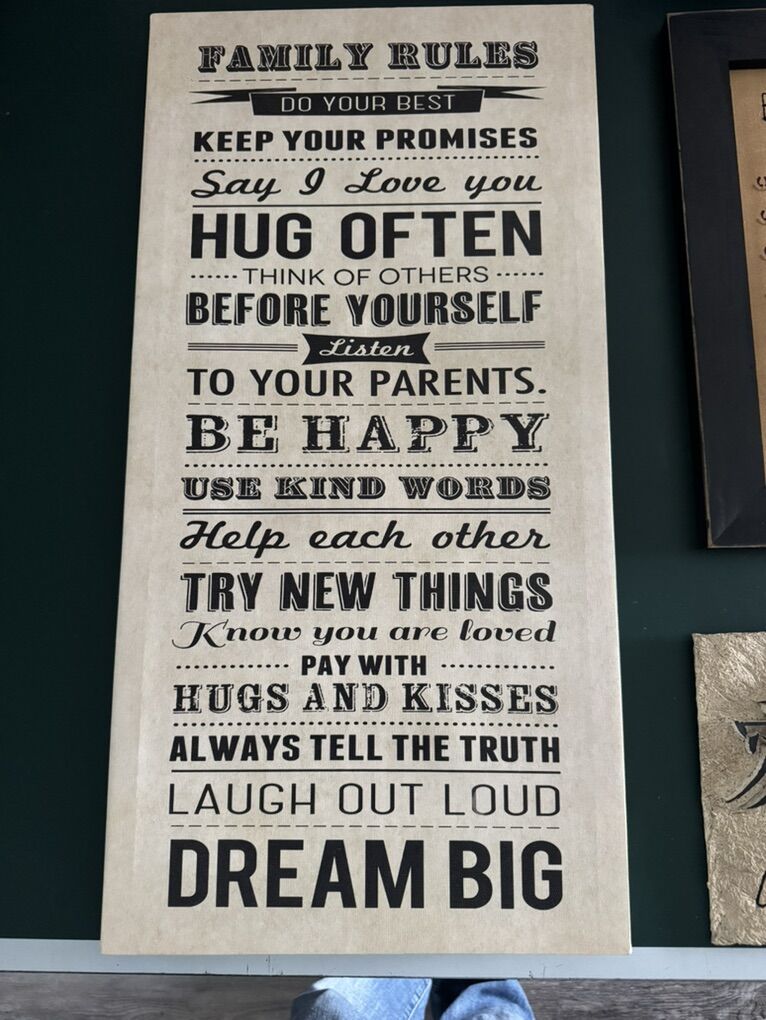 Family Rules Sign