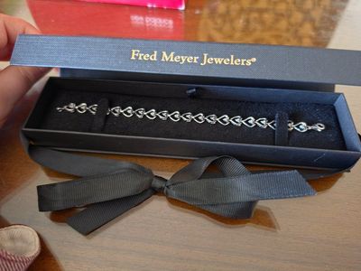 Sterling silver diamond bracelet