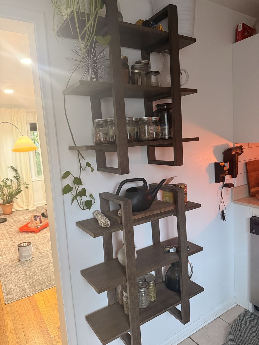 Three tier wall shelves
