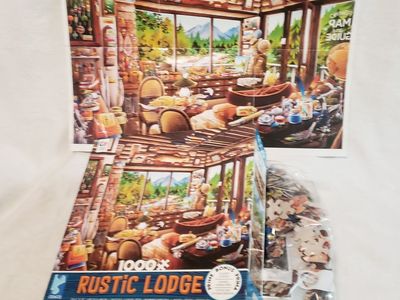 Challenging 1000 Piece Jigsaw Puzzle Rustic Lodge