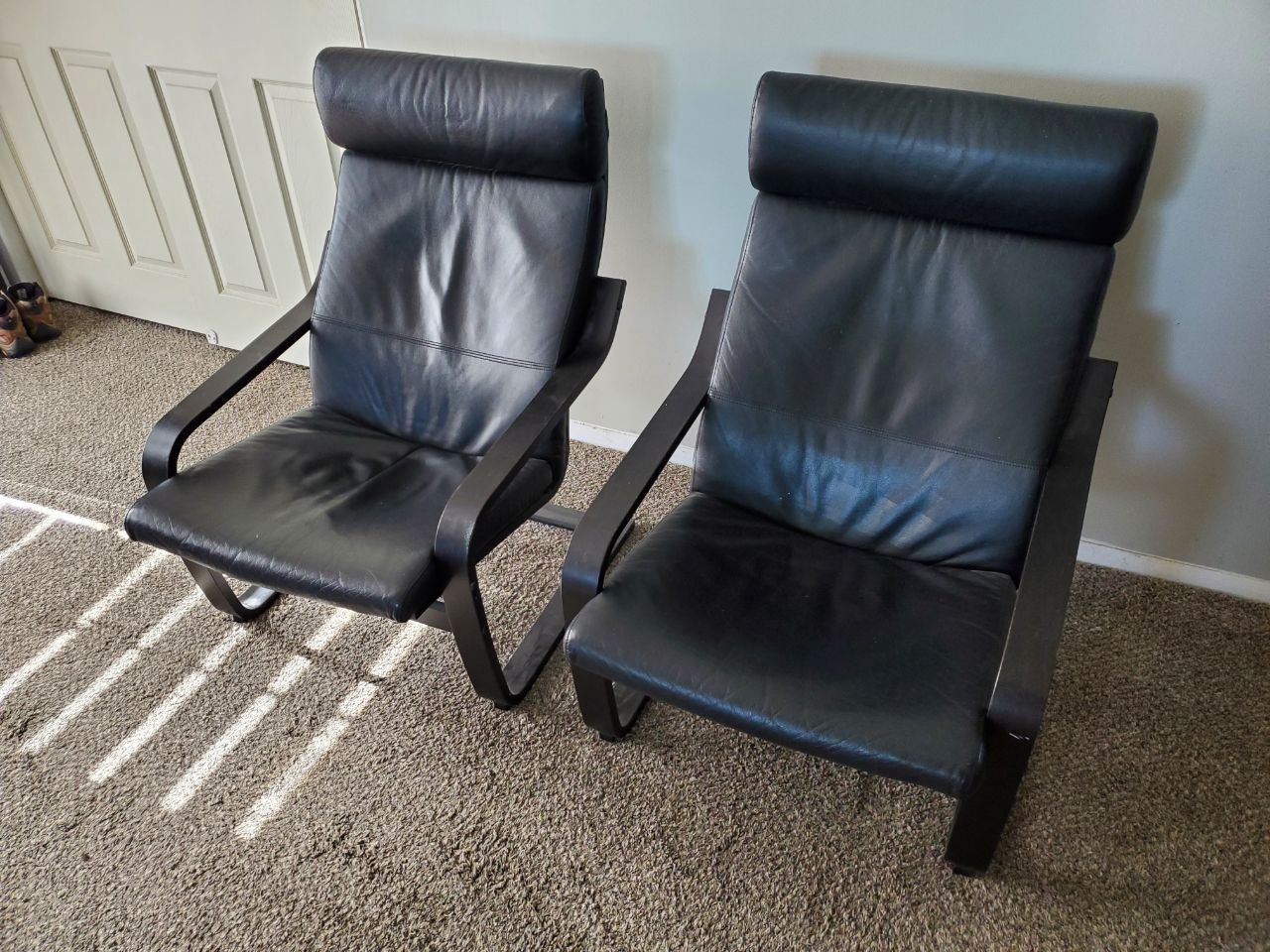 Ikea POÄNG Chairs ($80 each, Ottoman $40)