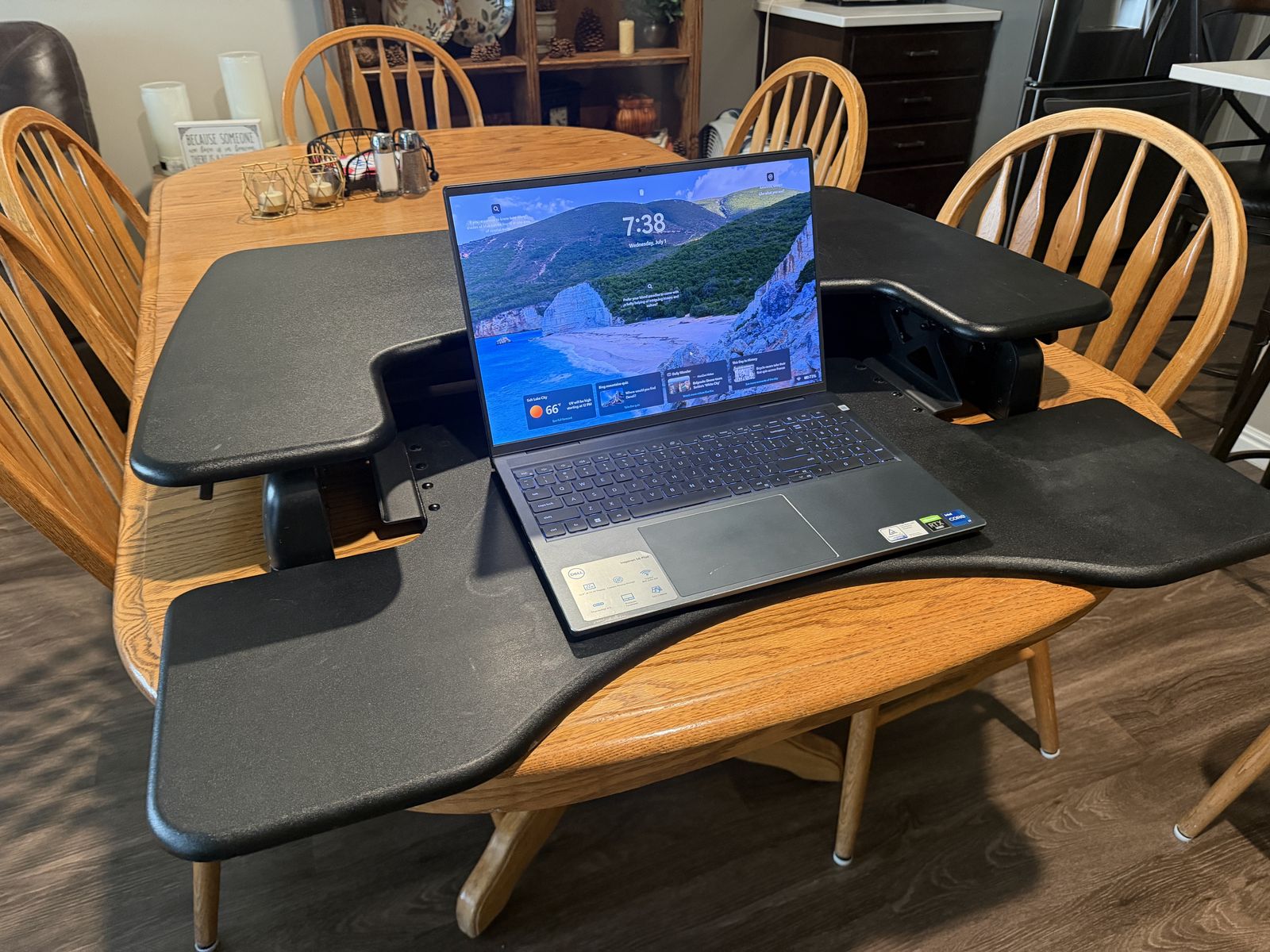 Black Varidesk Sit/Stand Adjustable Computer Desk Converter