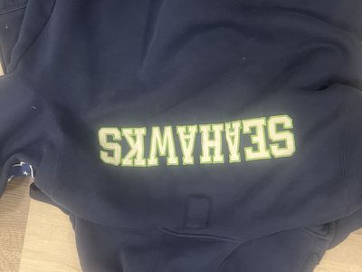 NFL Seattle Seahawks Navy & Green Fleece Lined Full Zip Hoodie, Youth XL (6)
