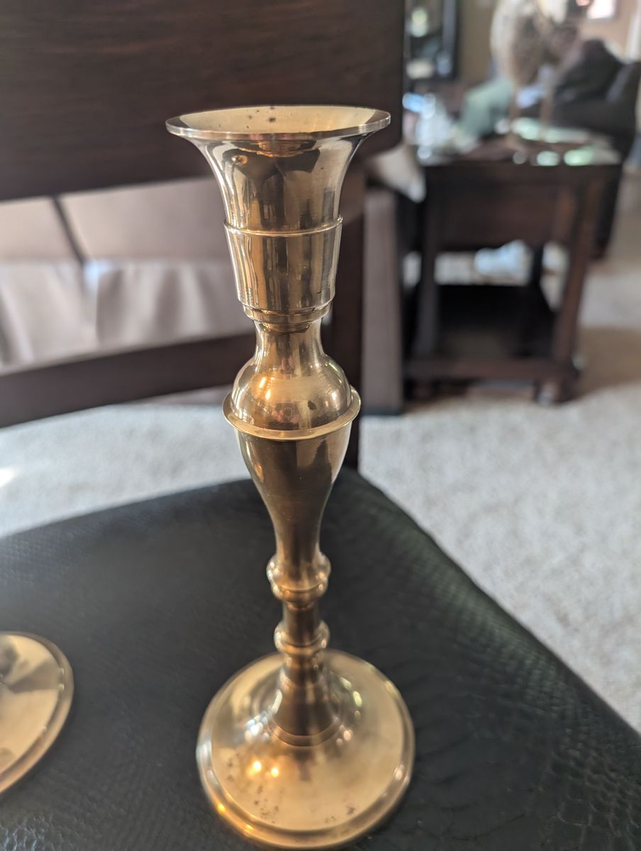 Vintage Brass Candlestick Holders Set of 2