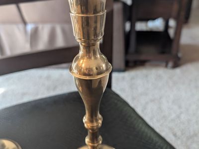 Vintage Brass Candlestick Holders Set of 2