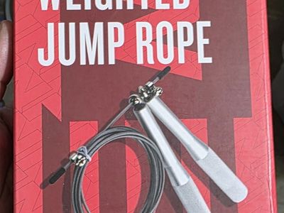 Nation Weighted Jump Rope Professional Grade Strength Conditioning - Silver