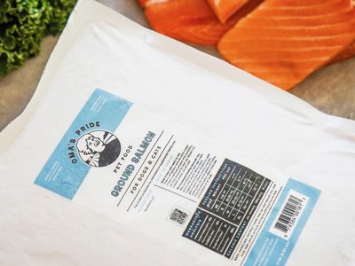 Unopened Oma’s Pride Raw Dog Food (Salmon & Sardines) - 15lbs Total