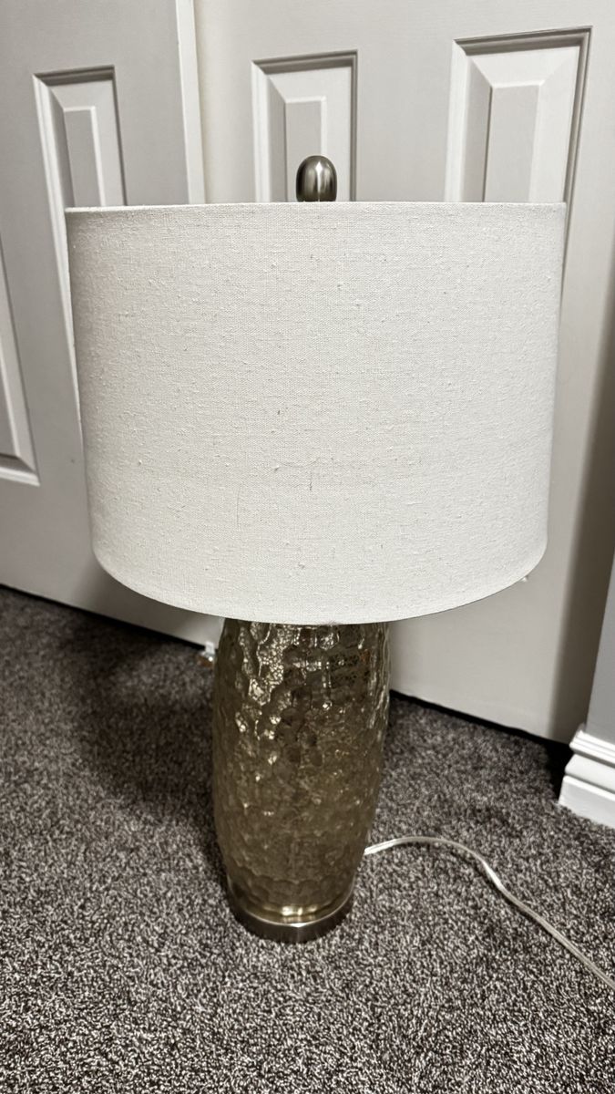 Tall Silver Lamp