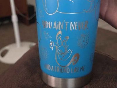 Disney Aladdin Genie "You Ain't Never Had a Friend Like Me" Blue Tumbler