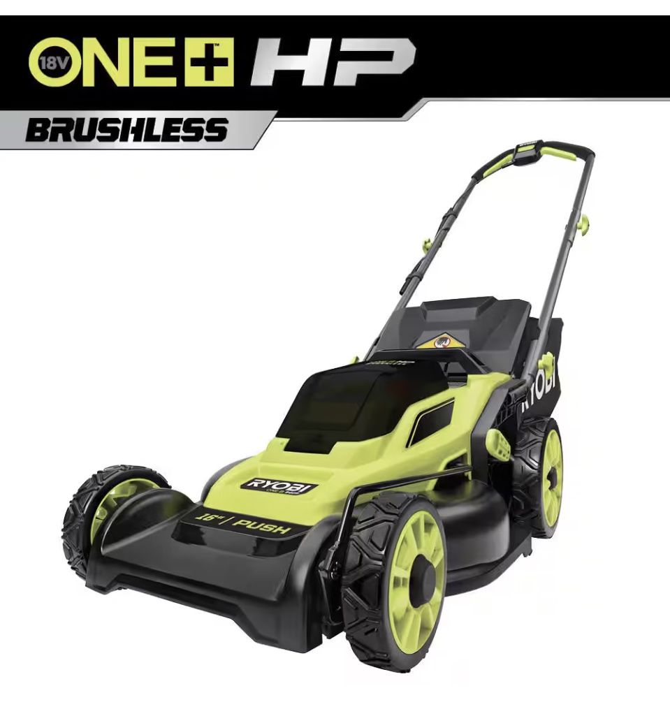 Ryobi P1109 18V ONE+ HP Brushless 16" Push Mower - Cordless Electric Lawn Mower