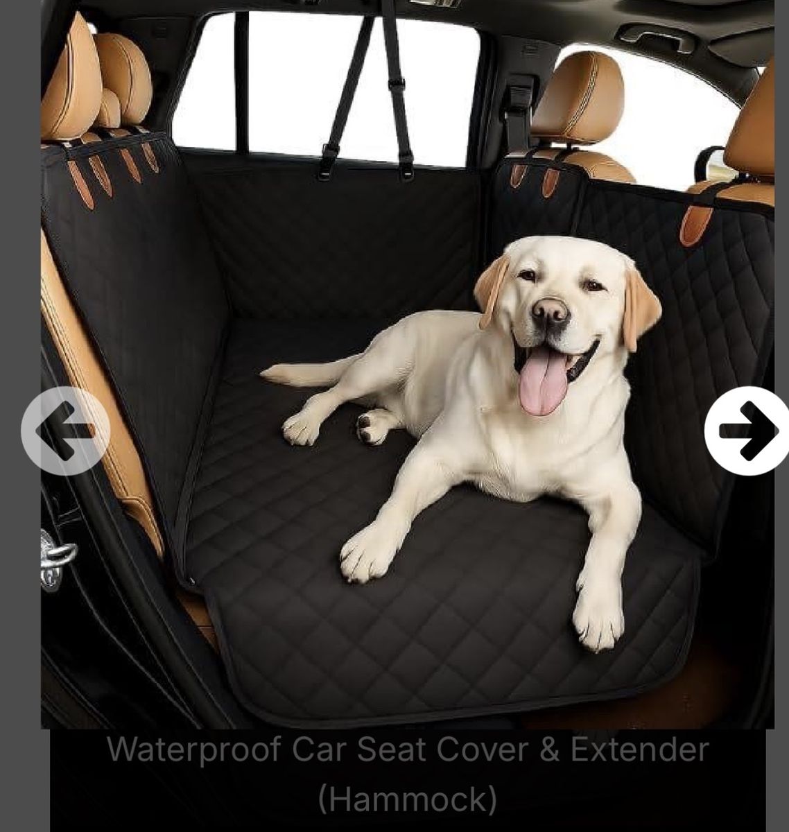 Brand new, Waterproof Car Seat Cover & Extender (Hammock) Black, for dogs 