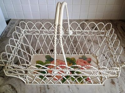 White Metal Basket