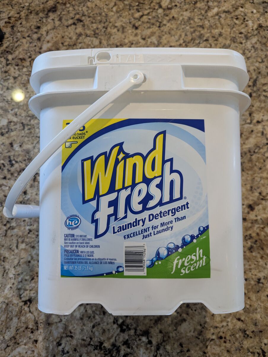 WindFresh Powder Laundry Detergent Fresh Scent Bucket 35 lbs 215 Loads