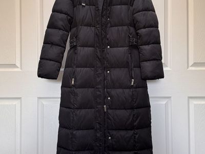 DKNY Women's Small Faux Fur Puffer Coat