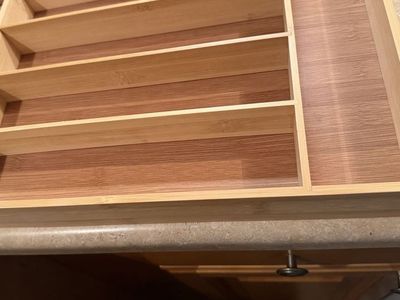 Natural 5 Compartment Flatware Drawer Organizer Brown - Brightroom: Silverware & Utensils Holder, In-Drawer Storage