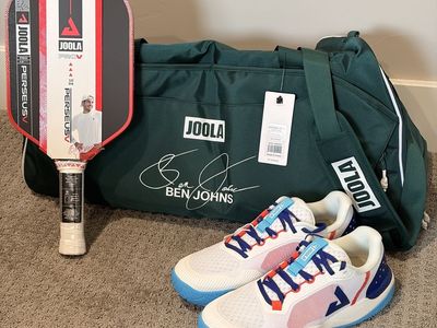 JOOLA Ben Johns Pickleball Bundle: Perseus V Paddle, Duffel Bag, and Shoes