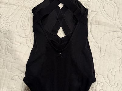 Jo & Jax Black Leotard Dancewear Size Youth Large YL