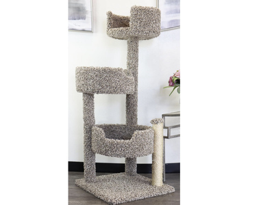 New in box, Multi-Level Cat Cat Climbing Tower Cat Tree, Solid Wood and Carpet Construction,