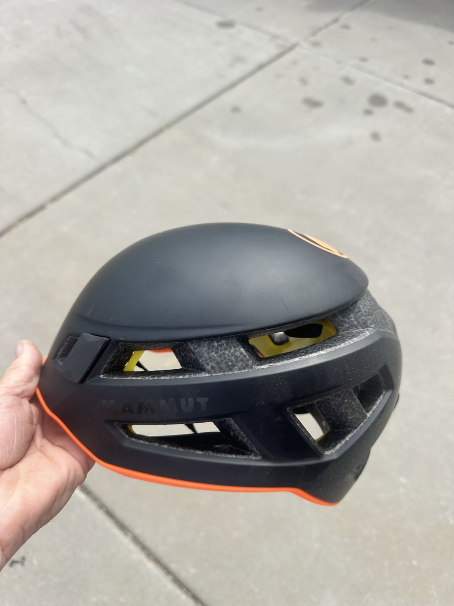 Mammut Wall Rider MIPS Climbing Helmet Black Orange Size 52-57cm
