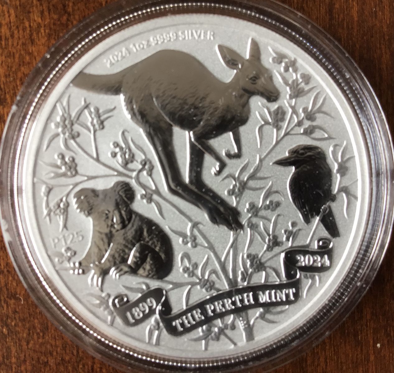 2024 Australian Perth Mint 125th Anniversary 1oz silver coin BU