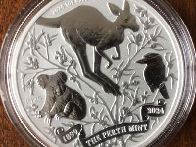 2024 Australian Perth Mint 125th Anniversary 1oz silver coin BU