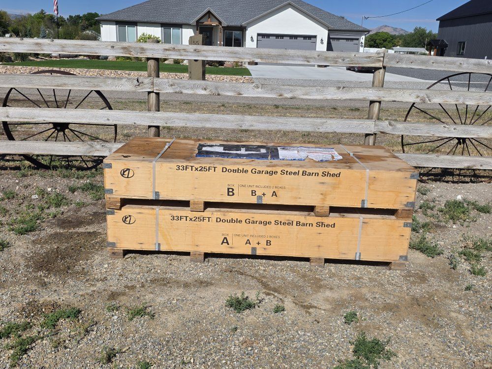 K3325 33ft x 25ft Double Garage Steel Barn Shed