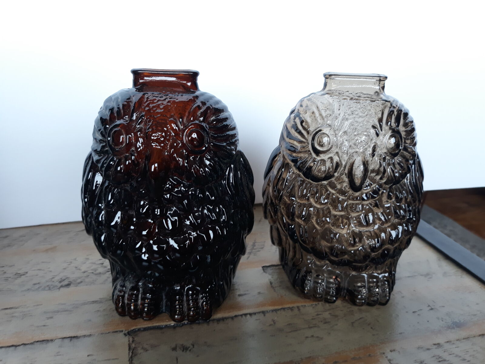 vintage glass owl piggybanks