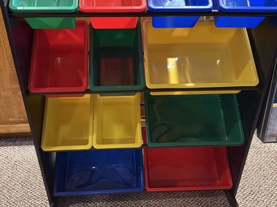 New in box! KidKraft Sort It & Store It Bin Unit Toy Organizer with Colorful Bins