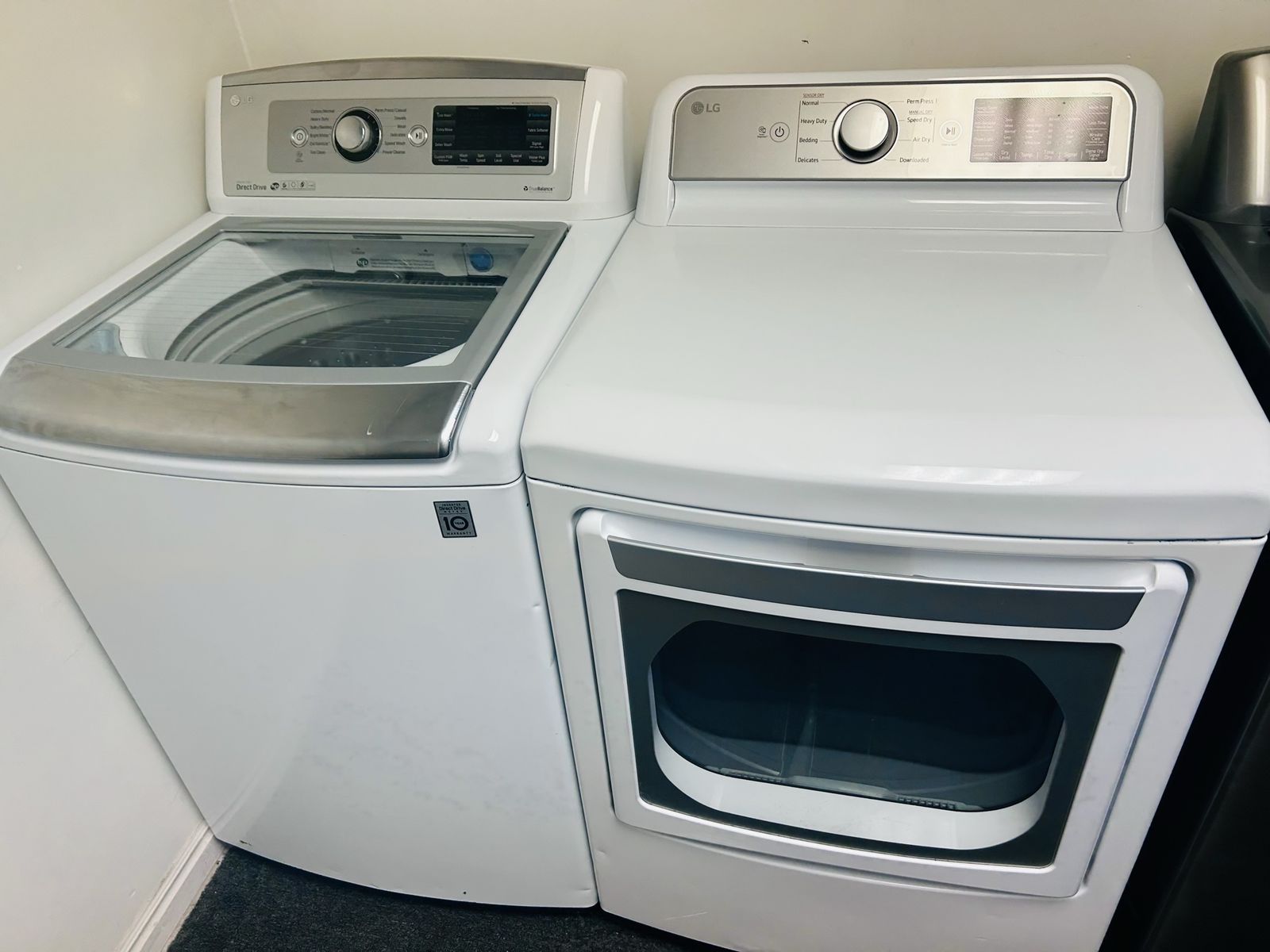 LG super capacity washer and dryer