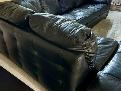 Leather sectional