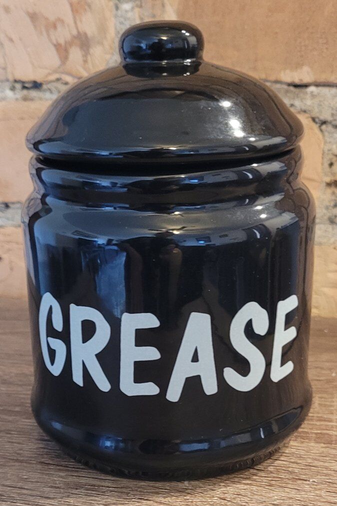 Black Ceramic grease container