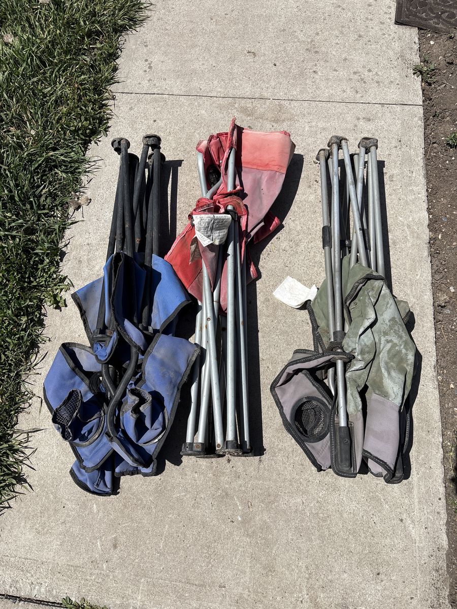 3 camping chairs