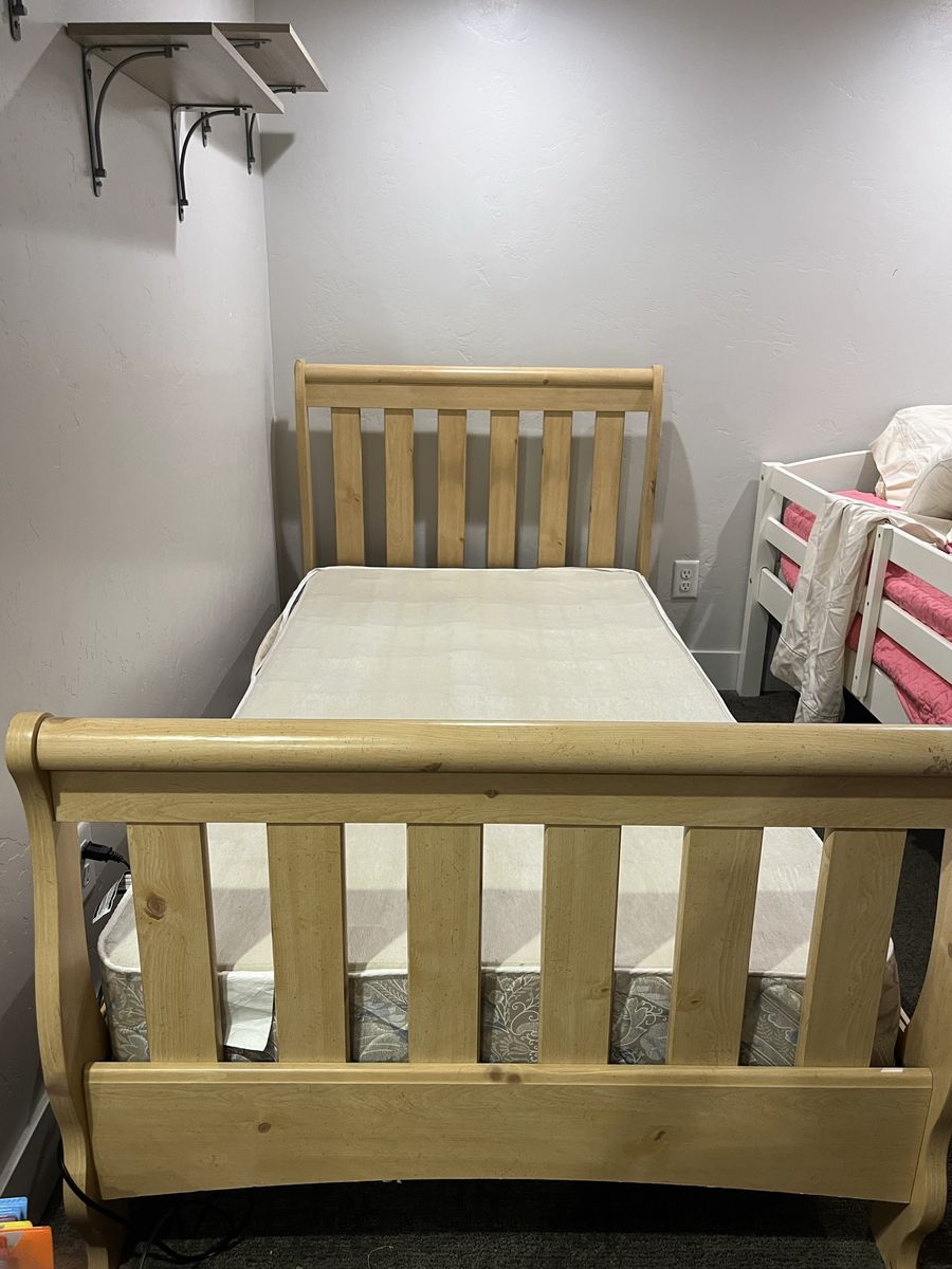 Twin bed and nightstand