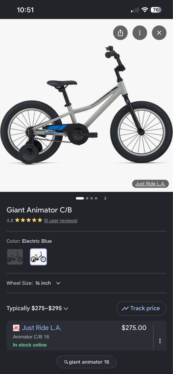 Giant Animator 16” Kids Bike - Needs a Wheel