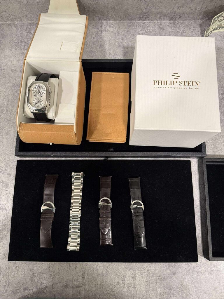Philip Stein Signature Chronograph & 4 Bracelets