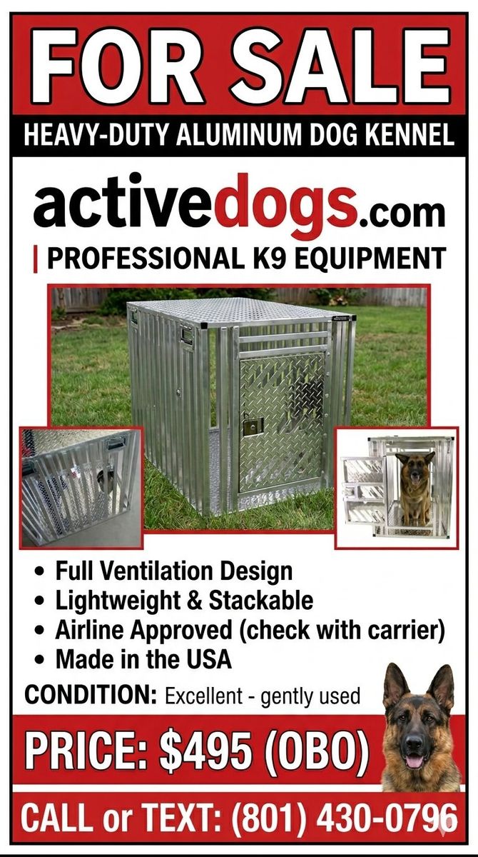 Aluminum large dog crate