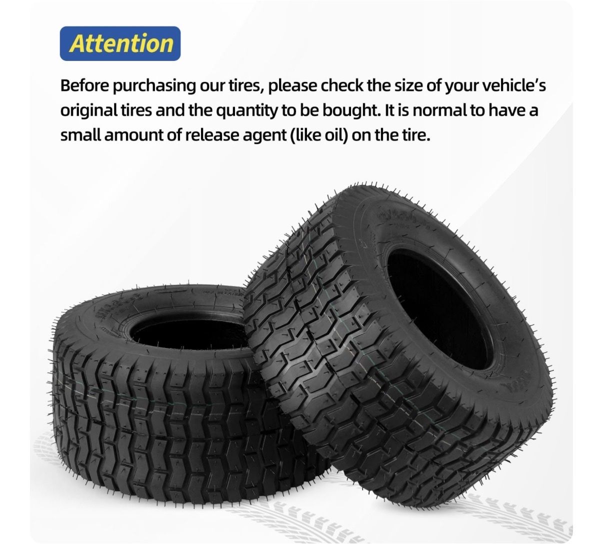 NEW! 13x6.50-6 Lawn Mower Tubeless Tire