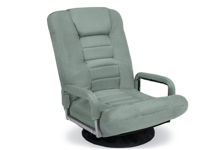 New Kids 360-Degree Swivel Gaming Floor Chair w/ Armrest Handles, Foldable Adjustable Backrest
