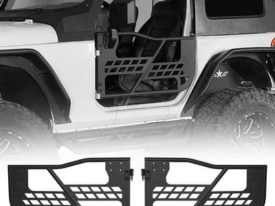 Tube Half Door Guards & Mirrors 2007-2018 Jeep Wrangler JK (2-Door)