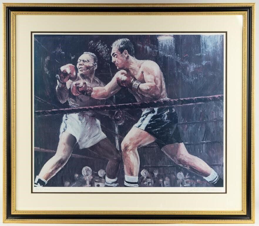 Signed & Numbered Art Print Marciano Vs Walcott