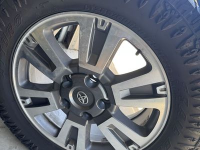 2021 Toyota Tundra OEM rims with All Terrain tires(4). LT285/60R20