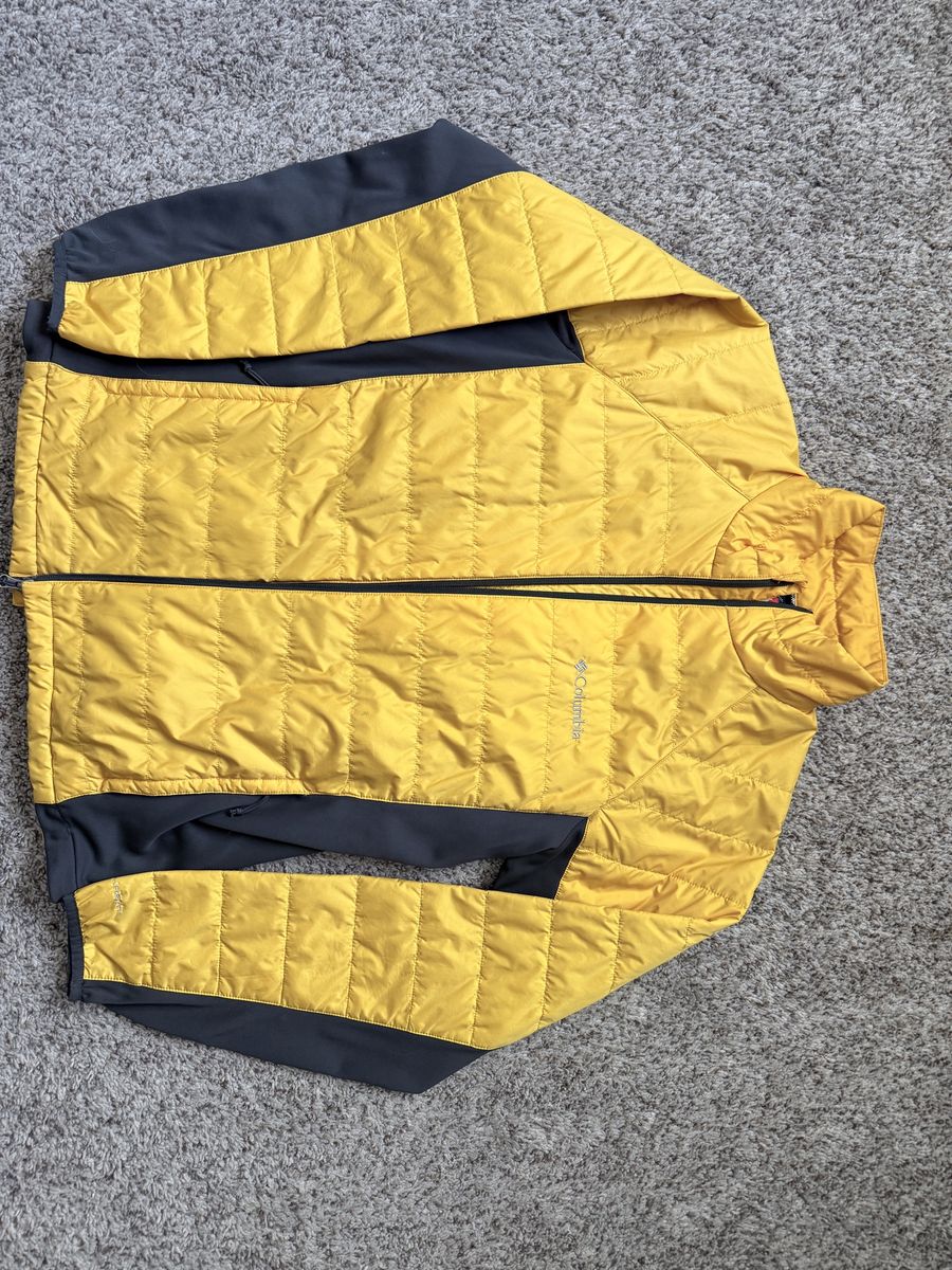 Columbia Yellow and Gray Insulated Zip-Up Jacket