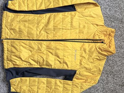 Columbia Yellow and Gray Insulated Zip-Up Jacket