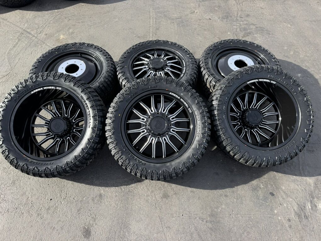 6 New DRW 8x200 22 LT285/55r22 RT Ford F350 Ram 8