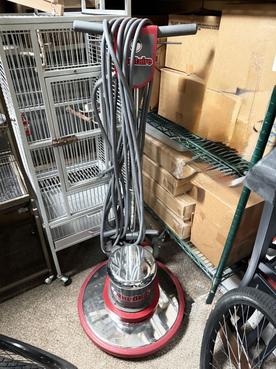 Sanitaire SC600 Commercial Floor Buffer Machine Polisher Scrubber, Red/Silver, Heavy Duty floor machine cleaner heavy duty