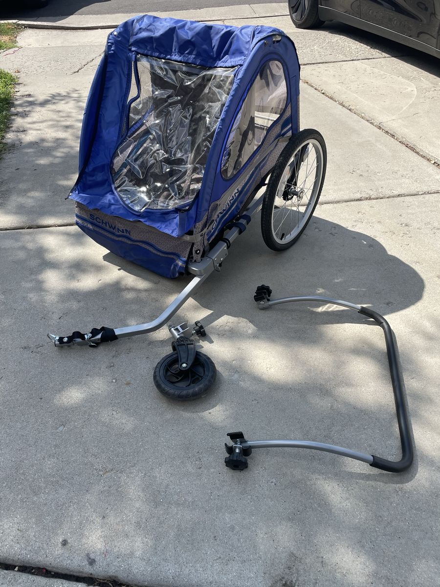 Schwinn Double Child Bike Trailer & Stroller Conversion Kit - Blue