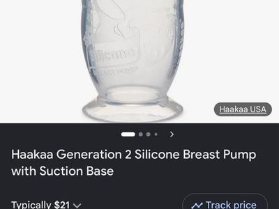 Haakaa Generation 2 Silicone Breast Pump with Suction Base - Manual Breast Milk Collector
