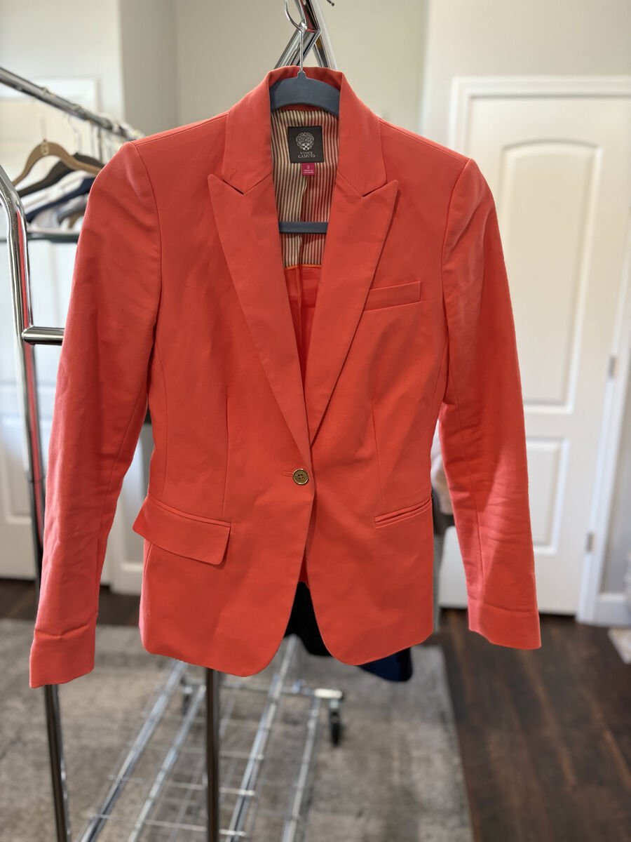 Vince Camuto one button orange blazer dress coat jacket women size 0 (zero) $20 cash/venmo in Draper