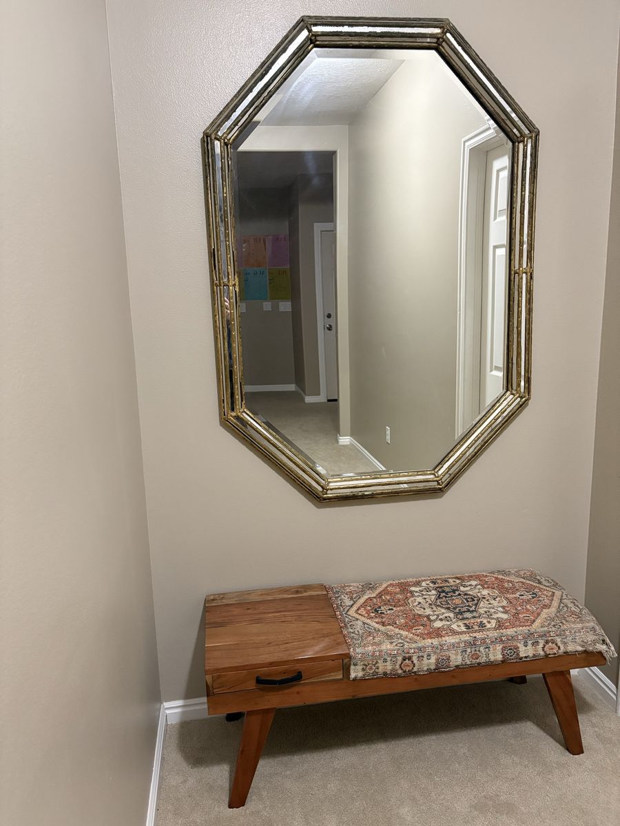 Vintage Octagon Beveled Edge Wall Mirror